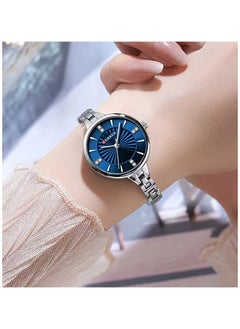 CURREN Stainless Steel Elegant Design Dual Tone Analog Quartz Wrist Watch with Date For Women 9097L Silver  - Image 3