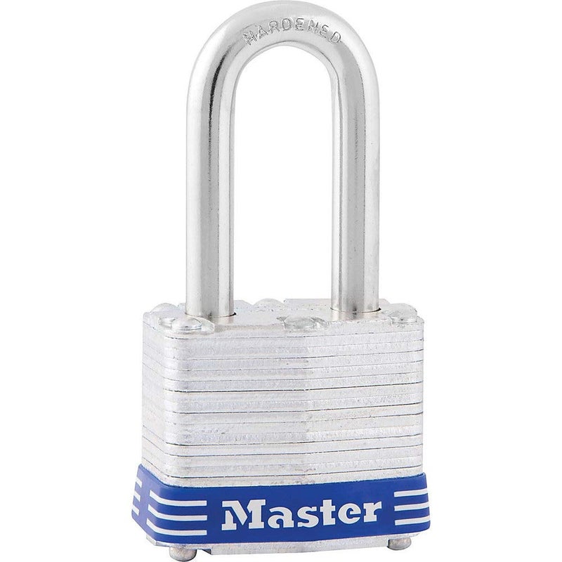 Master Lock 3DLF Long Shackle Padlock, w/ 1-1/2 Inch. Shackle, Steel - Image 1