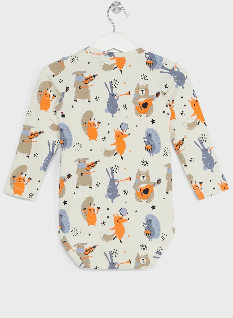 NAME IT Kids Printed Bodysuit & Pants Set