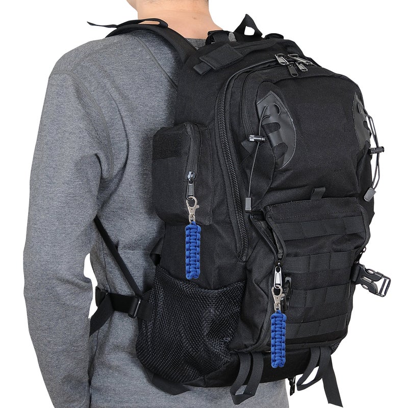 Techion 4 Pack Paracord Zipper Pulls for Backpacks, Tents, Trolley Cases, Traveling Cases, Jackets and Many Other Items That with Zippers (Blue) - Image 5