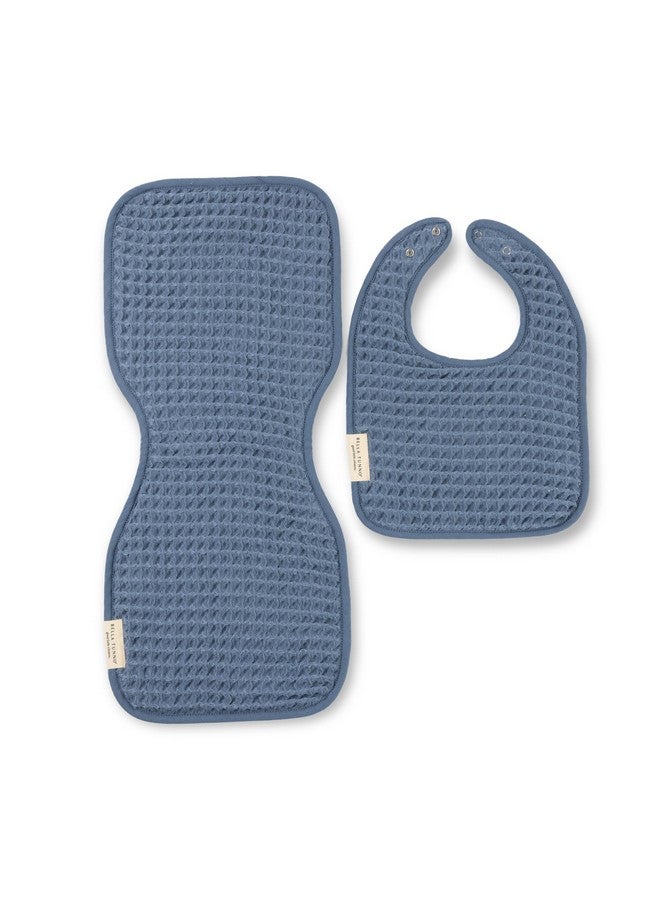 Bella Tunno Baby Bibs and Burp Cloths Set - Reversible Drool Bibs and Soft Absorbent Newborn Burp Cloths, Oeko-TEX Certified (Rain) - Image 1