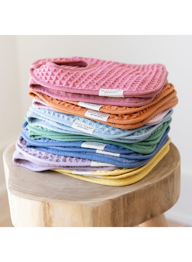Bella Tunno Baby Bibs and Burp Cloths Set - Reversible Drool Bibs and Soft Absorbent Newborn Burp Cloths, Oeko-TEX Certified (Rain) - Image 5