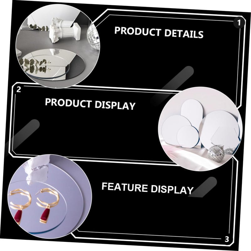 Reflective Photography Mirror Props 14X14X0 2cm For Jewelry Cosmetics Display Background - Image 3