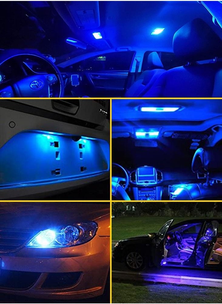 RoadPower - T10 LED Bulb, 8000K T10 LED Bulb, 6000K Bright Blue Color, Universal Fit Used for Car Interior, Dome Light, License Plate Light, Parking Light, RP-DIM10-5SMD-BL, (Pack of 10 Pcs) - Image 1