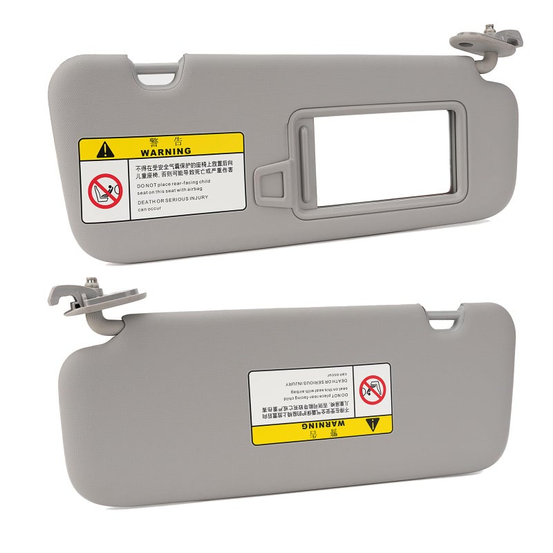 Xiaoyudou Left Driver & Right Passenger Side Sun Visor Compatible with 2017 2018 2019 Hyundai Elantra AD Replaces # 85210-F0100TTX, 85220-F0100TTX (Gray) - Image 4