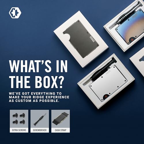 The Ridge Wallet - Slim Minimalist Compact Wallet and Card Holder| RFID Protected Front Pocket Wallets | Integrated Cash Strap | Polar White - Image 4