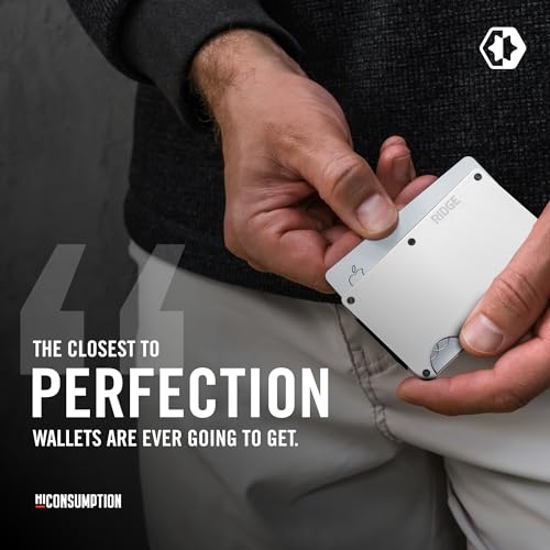 The Ridge Wallet - Slim Minimalist Compact Wallet and Card Holder| RFID Protected Front Pocket Wallets | Integrated Cash Strap | Polar White - Image 5