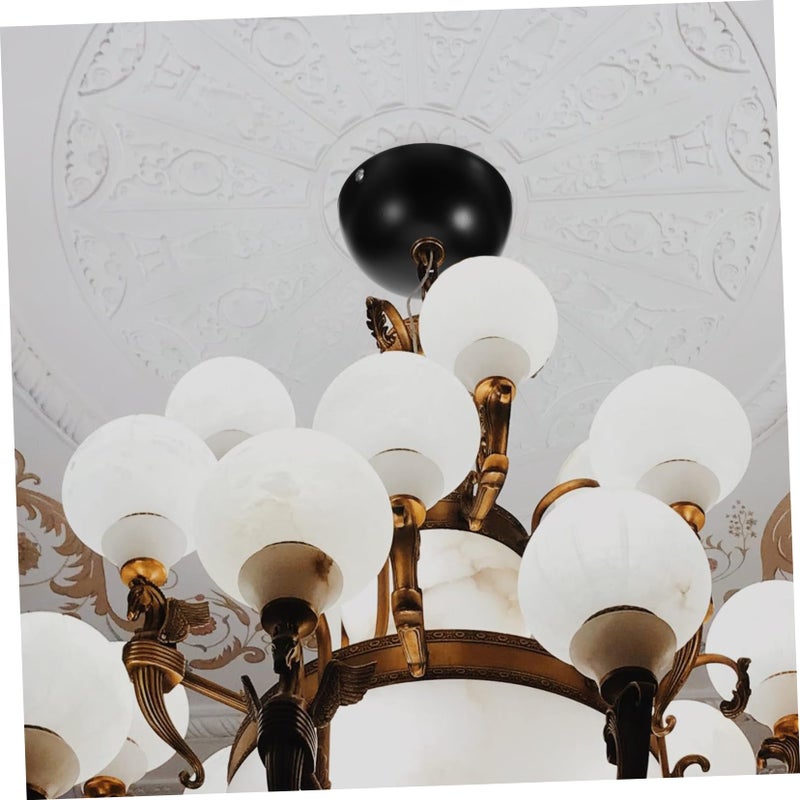 Golden Ceiling Canopy Kit Pendant Light Cover Plate Easy Install Mounting Bracket - Image 5
