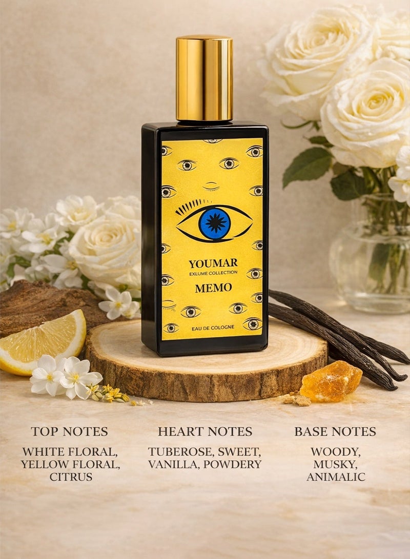 Youmar Collection Marfa No. 0094 Luxury Long-Lasting Unisex Perfume 100ML – Elegant White Floral, Tuberose & Smooth Vanilla Notes | Premium Eau de Cologne for Men & Women - Image 2