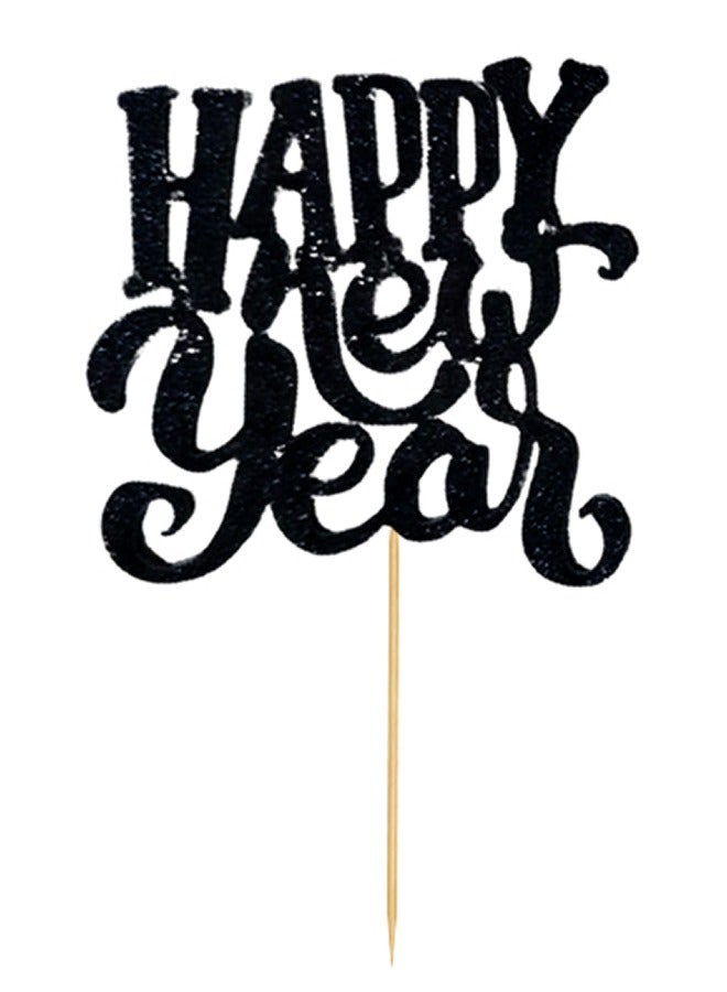 ذا بارتي بوبير الأسود والفضي سعيد السنة الجديدة كب كيك تبرز - Image 2