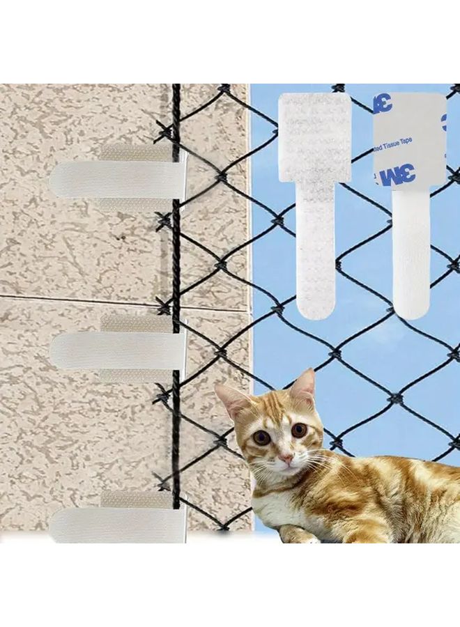 60 Pack Self Adhesive Hooks For Cat Netting Balcony Patio Pet Safety Barrier - Image 1