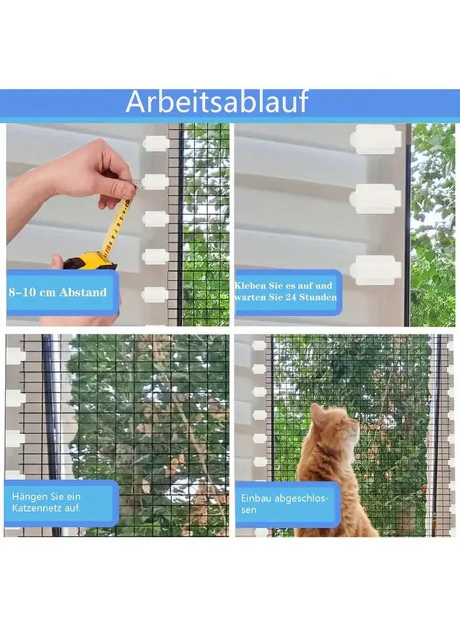60 Pack Self Adhesive Hooks For Cat Netting Balcony Patio Pet Safety Barrier - Image 2