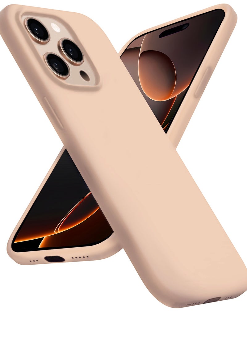 YoYoTech Desert Titanium Compatible Liquid Silicon iPhone 16 Pro Case 6.3 Inch Slim-Soft, Stylish Shockproof Protective with Microfiber Lining iPhone 16 Pro Silicon Case Cover  - Image 1