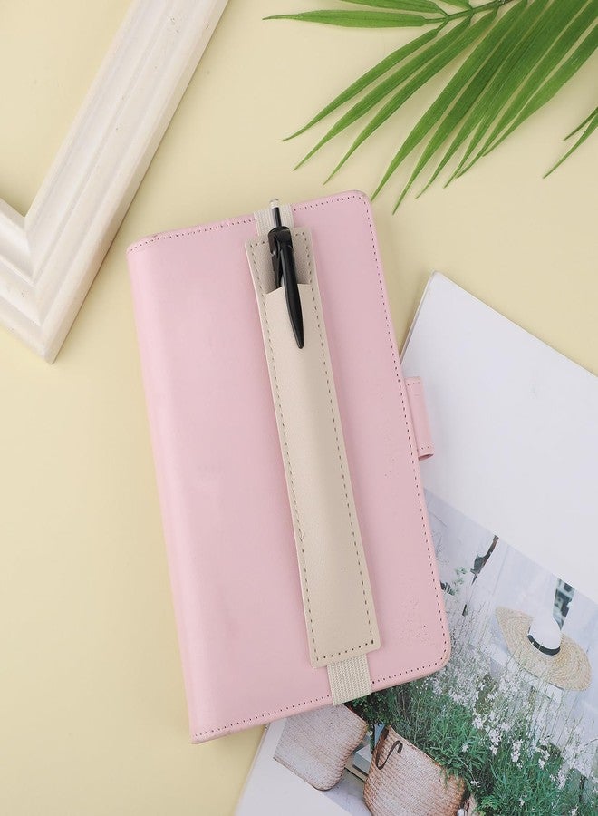 KINBOM 6pcs Elastic Band Pen Holder, PU Leather Pen Sleeve Pouch Journal Pencil Holder Adjustable Elastic Band Pen Holder for Notebook, Planners, Binders and Books (6 Colors) - Image 5