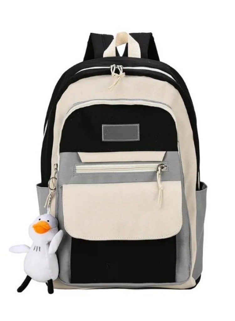 Outdoor Leisure Hiking Backpack Nylon Backpack Colorblock Multi-layered teen school backpacks - Image 2