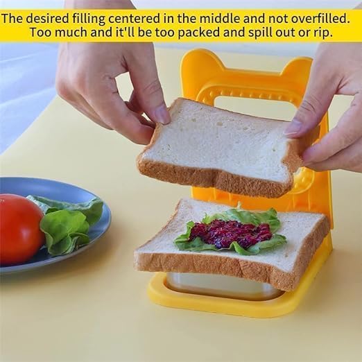 ZYNDRA ZYNDRA 2 in 1 Bread Cutter and Sealer Sandwich Maker Bread Toast Sandwich Cutters for Kids Breakfast Lunch Stainless Steel Baking Tools Great Sandwich Cutter and Sealer Set Square Decruster Tool  - Image 5