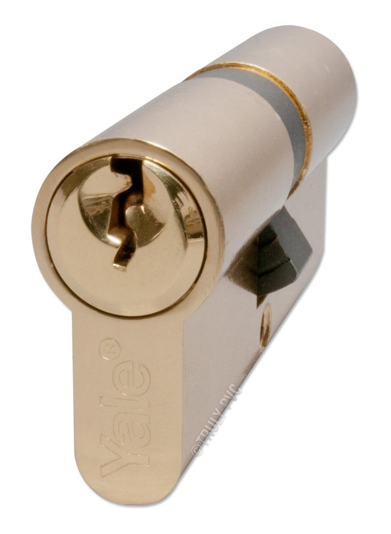 Yale 1000 Series Double Euro Profile Cylinder 40—40mm Polished Brass 10-1002-4040-00-11-01 (80mm)  - Image 1