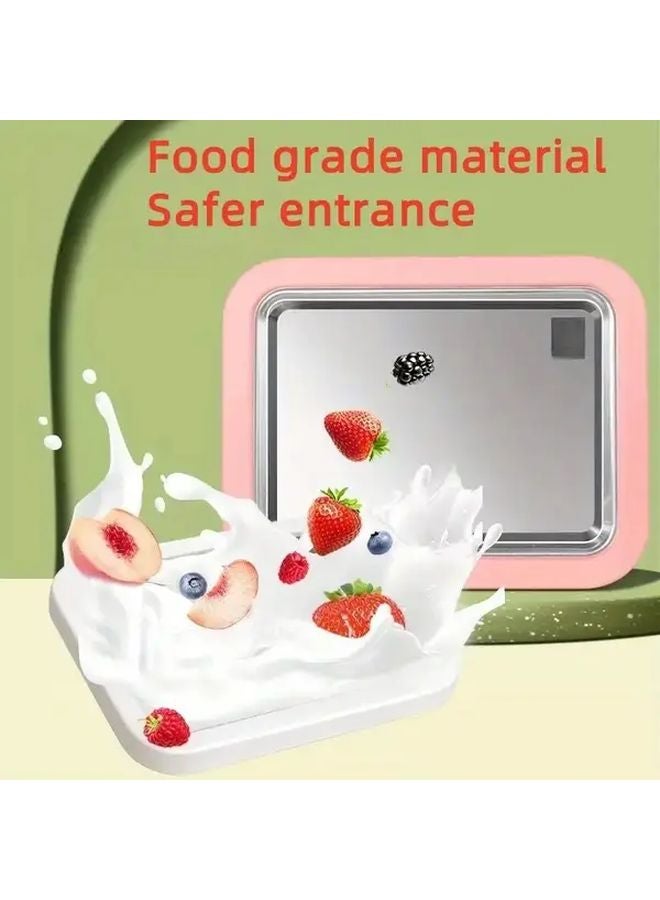 آلة صنع الآيس كريم الأبيض المقلي غير الكهربائية 304 ستانلس ستيل حلوى مجمدة اصنعها بنفسك - Image 3