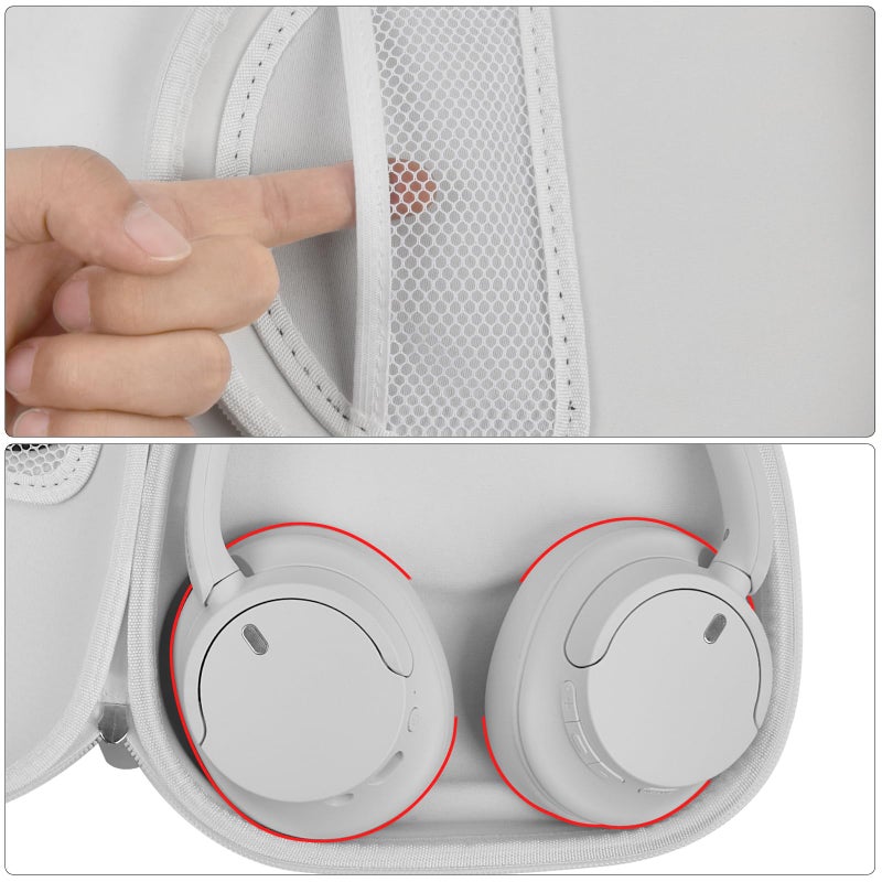 PAIYULE Headphone Case for Sony WH-CH720N WH-CH520 WH-1000XM4 for Soundcore Q20i Q20 Q30 for JBL Tune 720BT 510BT Noise Canceling Headphones, Wireless Headset Travel Bag (Box Only)(White) - Image 3