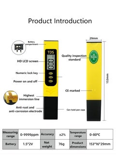 Generic TDS Precise Waterproof Water Tester With LCD display and Corrosion-resistant electrodes  - Image 3