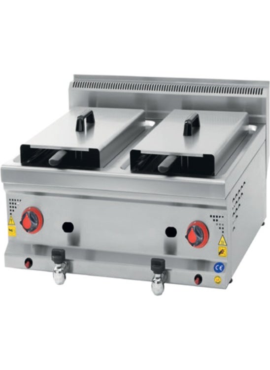 CSA Inox Karacasan Industrial 700 Series Counter Top Double Natural Gas Fryer 