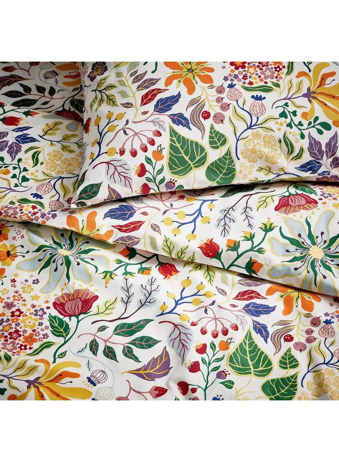 إيروريكس غطاء لحاف وغطاء وسادة، متعدد الألوان/نمط زهور، 150x200/50x80 سم - Image 2