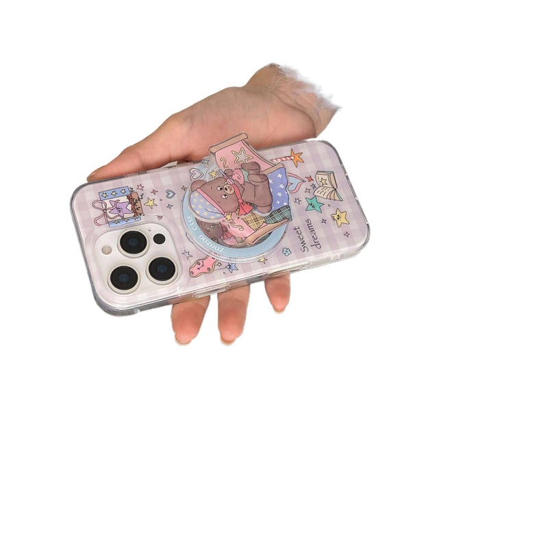 MagSafe iPhone 14 Pro Drop Protection TPU for iPhone 14 14 Plus 14 Pro 14 Pro Max with Bear Pattern and Kickstand in Bear Pattern Colour - Image 4