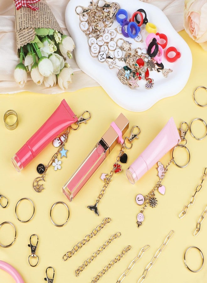 Starry 176 Pcs Keychain Making Kit,Including 10 Keychain Clips 10 Extender Chains 30 Charms Jewelry Plier, Bag Charm Kit Keychains Making Supplies for DIY Crafting and Jewelry Making - Image 4