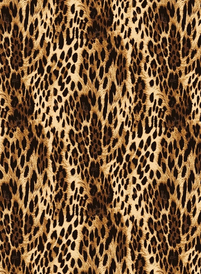 LTLYH 8x6ft Fabric Leopard Print Backdrop Skin Pattern Cheetah Black Brown Spots Photography Backdrop Baby Shower Leopard Banner Cake Table Decorations Photo Booth Studio Props 291 - Image 2