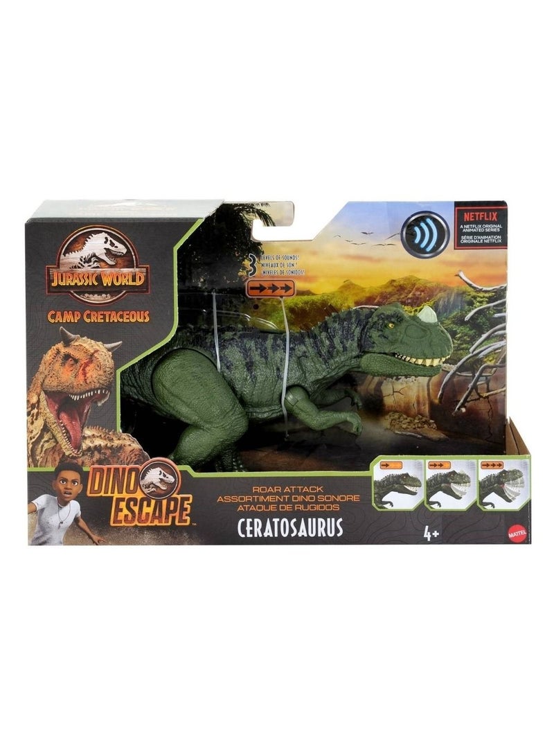 JURASSIC WORLD Dino Escape Roar Attack Ceratosaurus
