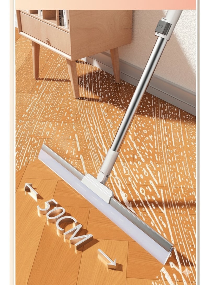 MOMENT Multifunction Floor Wiper, Squeegee Broom for Floor Shower Squeegee with Long 95-139cm Handle Rubber Wiper for Bathroom Tile Shower Glass Car Window Deck Patio Cleaning - Image 2