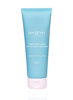 Deep Pore Clean Milky Foam Cleanser With Seaweed And Lotus Flower Face Wash For Nourished Skin Minimizes Pores Controls Excess Oil And Keeps Skin Hydrated 100ml
