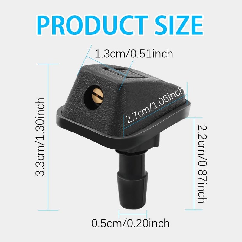 Middrivr 2PCS Front Windshield Washer Nozzles - Image 2