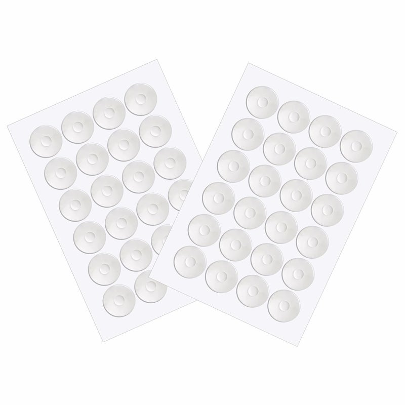 LINXIAO Non Slip Silicone Grips for Quilt Templates Ruler Grip Stickers True Grips for Quilting Rulers 96 Pieces in Total, 48 Large and 48 Small,Non Slip Silicone Grips - Image 1