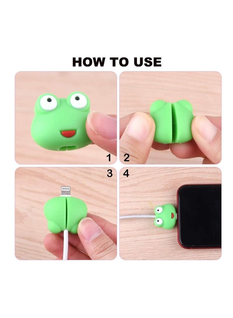 6Pcs Cute Animal Bites Cable Protector Animal Cable Chewers Cable Prevents Breakage Cable Cord Saver Case for Most Mobile Phone Data Lines  - Image 3