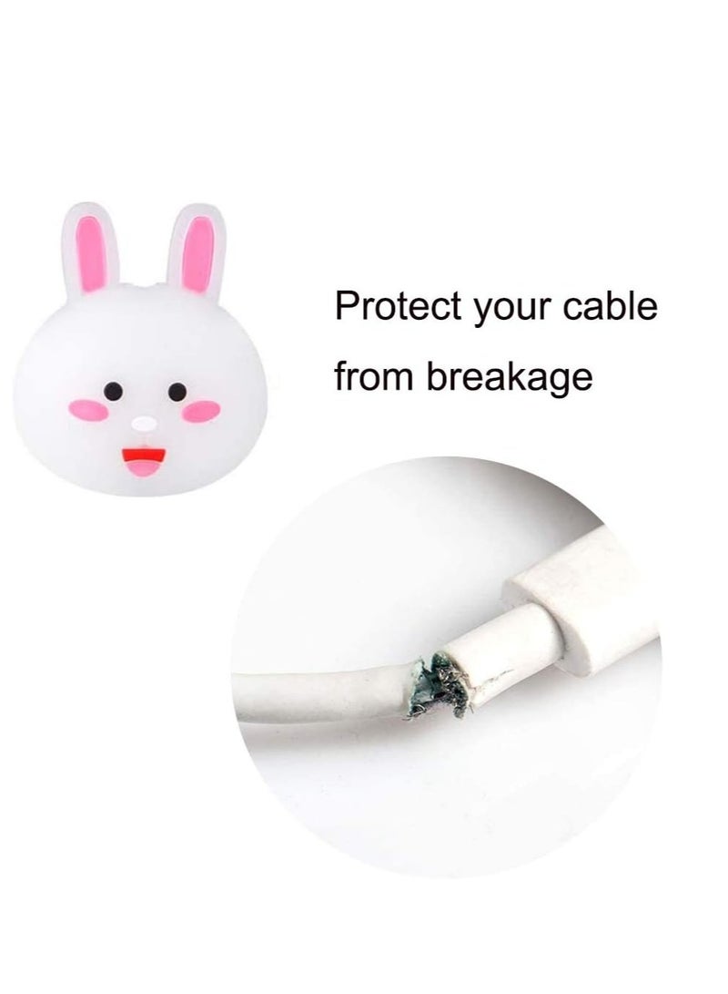 6Pcs Cute Animal Bites Cable Protector Animal Cable Chewers Cable Prevents Breakage Cable Cord Saver Case for Most Mobile Phone Data Lines  - Image 4