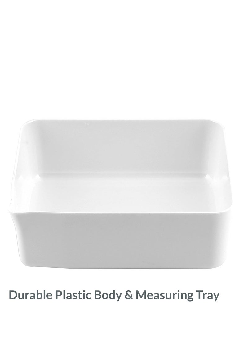 BENKING - Retro Style Analog Kitchen Scale with 1 Bowl Plastic Shell Mechanical Weighing Scale Weighs Up To 5Kg (White) - Image 1