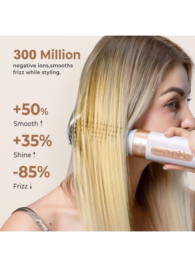 UKLISS 7-in-1 Ionic Ceramic Hair Dryer Brush, 1400W Salon Professional High-Speed Blow Dryer with 3 Heat & 3 Speed Settings, Fast Drying / Quick Styling, Multi Hair Styler for Curling, Volumizing & Straightening, for Women Gift - Image 5