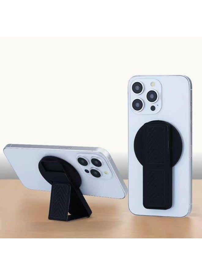 Magnetic Phone Stand, Phone Grip Loop Holder with Kickstand, 3-in1 Phone Ring Holder Strap for Mag Safe iPhone 17/16/15/14/13/12 Series - Image 1