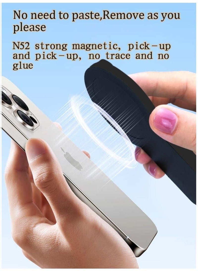 Magnetic Phone Stand, Phone Grip Loop Holder with Kickstand, 3-in1 Phone Ring Holder Strap for Mag Safe iPhone 17/16/15/14/13/12 Series - Image 4