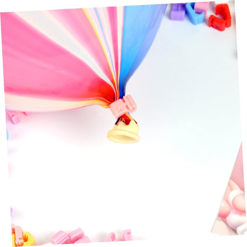 100 Pack Colorful Balloon Clips and Ties for Party Decoration Holiday Birthday - Image 5