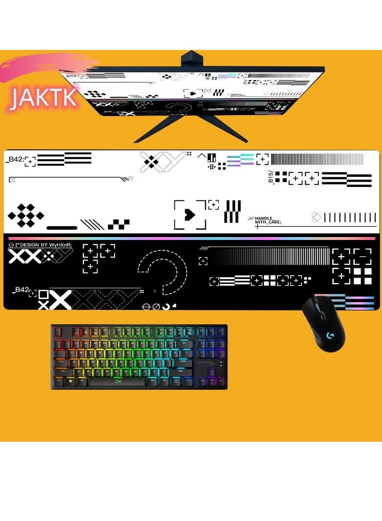 JAKTK Gaming Mouse Pad, Large Mouse Pad, Extended Keyboard Mousepad with Non-Slip Base and Stitched Edge 300*800*3mm  - Image 1