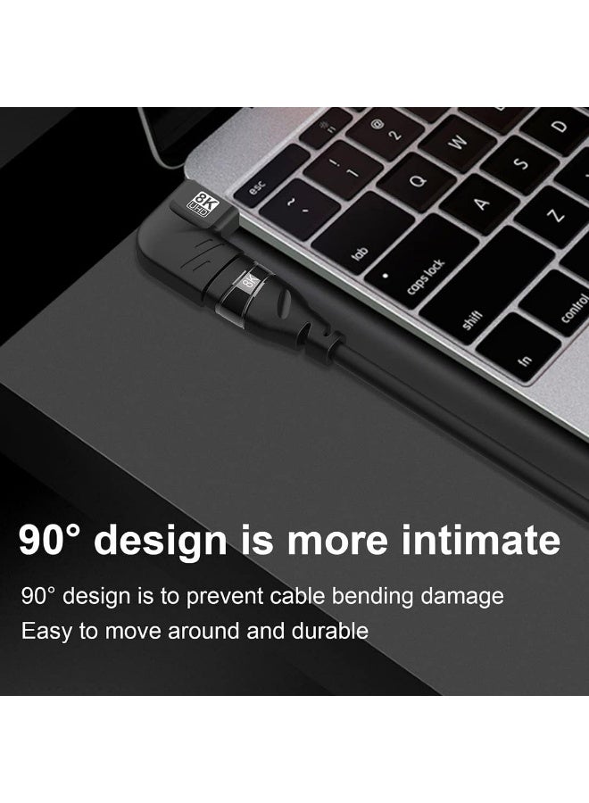 Warmstor 4 Pack 8K HDMI 2.1 Male to Female Adapter Connector Up Down Left Right Angle 90 270 Degree Gold Plated Support 8K@60Hz,4K@120Hz,HDR,eARC for PC Laptop HDTV Switch PS4 PS5 - Image 3