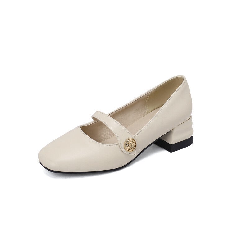 Simple Square Heel Large Size Women'S Shoes For 137 - Image 1