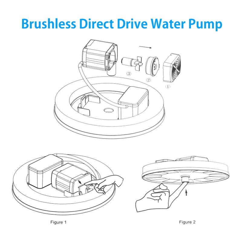 6V 1W Solar Fountain with 5 Flower Type Nozzles Solar Powered Bird Bath Floating Fountains Standing Outdoor Fountain Brushless Water Pump for Pool Pond Garden Patio - Image 5