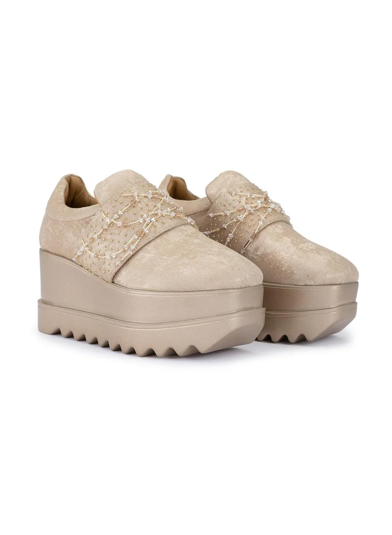 Anaar Anaar Marilyn Wedge Sneakers, Womens Festive, Special Occasion and Partywear Premium Shoes