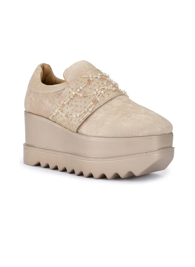 Anaar Anaar Marilyn Wedge Sneakers, Womens Festive, Special Occasion and Partywear Premium Shoes