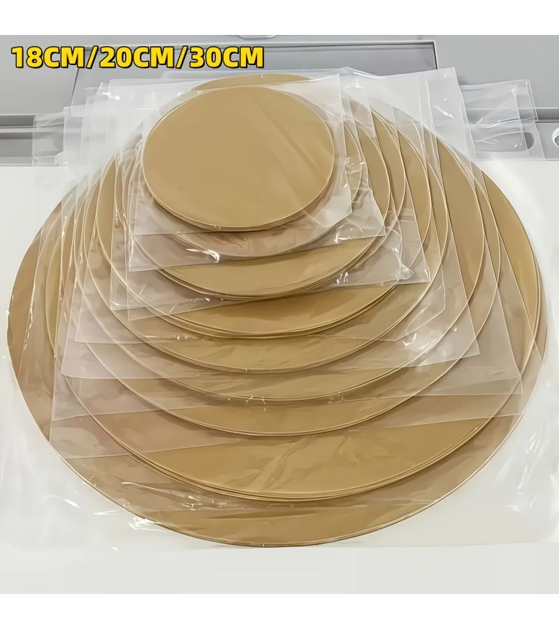 48Pcs Round Natural Color 7.09inch Disposable Baking Paper for Air Fryer Grill Oven - Image 1