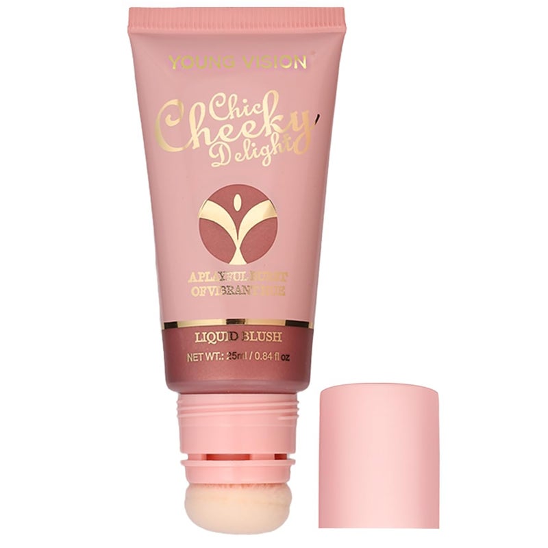 YOUNG VISION Shimmer Liquid Blush Wand  Radiant Cheek Tint  Luminous Rubor Liquido con Brillo  Dewy  LightReflecting  Maquillaje Iluminador para Mejillas25ml084 fl oz