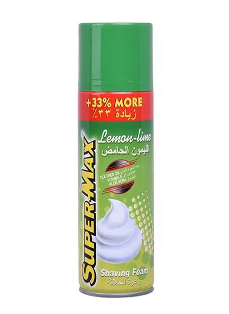 Super-Max - Lemon Lime Shaving Foam 400ml - Image 1